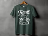 Freedom Is Riding a Bicycle | Tandem Bike T-Shirt thumbnail 6