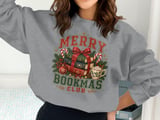 Merry Bookmas Club Christmas Graphic, Cozy Bookish Holiday Art, Book Lover Christmas Gift, Reader Winter Design, Retro Book Club Merch thumbnail 7