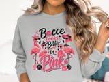 Pink Flamingo Bocce Chic Sweatshirt thumbnail 2