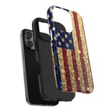 Glitter American Flag Tote Bag: Patriotic Stars and Stripes Phone Case thumbnail 3