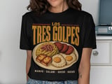 Los Tres Golpes T-Shirt – Dominican Breakfast & Food Tee thumbnail 3