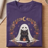 Cozy Ghost and Black Cat Tee thumbnail 7