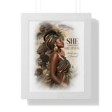 Black Woman Ancestry Wall Art Poster, She Comes From Greatness Framed Poster, African Matriarch Heritage Decor, Empowering Melanin Art thumbnail 5