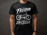 Freedom Is Riding a Bicycle | Stretch Cruiser T-Shirt thumbnail 1