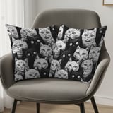 Black and White Cats Blanket,  Cat Lover Gift, Cozy Woven  Blanket, Cat Decor Tapestry Blanket thumbnail 4