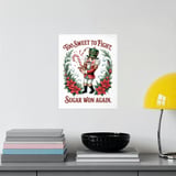 Nutcracker Poster: Christmas Decor, Candy Cane Sword, Holiday Saying, Framed thumbnail 4