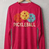 Pickleball Sport-Tek Long Sleeve Tee, Retro Tri-Color Balls Pickleball, Sun Shield Performance Shirt thumbnail 8