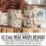 Vintage Western Desert Digital Pattern Size Bundle Png thumbnail 4