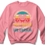 Pickleball Gildan Crewneck Sweatshirt, If You're Looking For A Soft Serve Go Get Ice Cream, Court Warm Up thumbnail 8