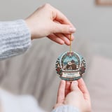 Western Couple Christmas Ornament, Personalized Country Snow Globe Keepsake, Rustic Holiday Tree Decor, Romantic Cowboy Gift for Her or Him thumbnail 9