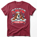 Snow Thank You Basset Hound Tee thumbnail 6