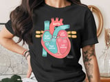 Anatomical Heart T-Shirt: Cardiac Nurse, Practitioner, Nursing Student Design thumbnail 8