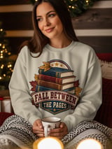 Fall Between The Pages Sweatshirt, Vintage Bookish Hoodie, Cozy Autumn Book Lover Tote Bag, Cute Librarian English Teacher Gift Apparel thumbnail 10