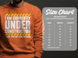 Under Construction Post Surgery Recovery Graphic Standard T-Shirts With Yellow Caution Stripes Print thumbnail 7