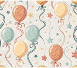 Digital Balloons Pattern, Party Balloons, Starry Sky, Digital Bundle, Seamless Pattern, Fabric Design, Paper Crafts, Instant Download thumbnail 8