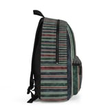 Dark Academia Striped Backpack & Spiral Notebook, Vintage Green Red Blue Grunge Aesthetic, College Student Teacher Gift thumbnail 5