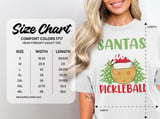 Pickleball Comfort Colors Shirt, Santas Favorite Pickleball Player, Festive Holiday Vintage Graphic Tee thumbnail 15