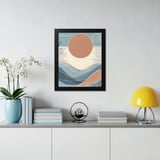 Abstract Ocean Posters, Minimalist Sun Print, Boho Waves Art, Coastal Wall Decor, Scandinavian Seascape Art, Graphic Illustration Posters thumbnail 7