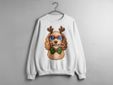 Goldendoodle Christmas Reindeer Antlers Sunglasses Candy Cane Bow Tie Holiday Dog Graphic Standard T-Shirts thumbnail 7
