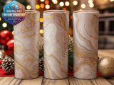 Rose Gold Marble Tumbler Wrap, Sublimation Design for 20 oz Skinny Tumbler, Straight Tapered Wrap png, Digital Download, Tumbler Design thumbnail 2