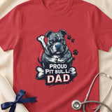 Proud Pit Bull Dad Tee | Pit Bull Dad Shirt | Pittie Dad Gift | Dog Dad Apparel thumbnail 2