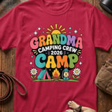 Groovy Grandma Camping Crew 2026 T-Shirt thumbnail 4