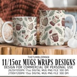 Festive Hygge Winter Digital Pattern Size Bundle Png thumbnail 4