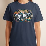 Officially Retired T-Shirt | Tropical Retirement Gift for Men Women | New Chapter Golden Years Tee | Beach Vacation Mode Shirt thumbnail 7
