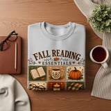 Fall Reading Essentials Art Print, Cozy Autumn Bookish Decor, Book Lover Gift, Vintage Cottagecore Fall Aesthetic, Cute Bookworm Wall Art thumbnail 11