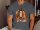Pumpkin Season Tee or Sweatshirt, Faux Patchwork Design thumbnail 1