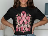 She Is Strong Faux Patchwork Tee thumbnail 1
