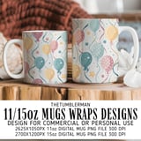 Digital Balloons Pattern, Starry Balloons Design, Party Balloons Digital Bundle, Commercial Use Pattern, Seamless Balloons Digital File thumbnail 4