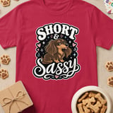 Short & Sassy Long-Haired Dachshund T-Shirt thumbnail 4