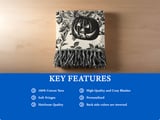 Gothic Toile Halloween Woven Blanket, Vintage Dark Academia Throw Pillow & Tapestry Blanket, Spooky Victorian Botanical Pumpkin Home Decor thumbnail 14