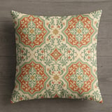 Moroccan Tile Pillow Case, Spanish Pattern Pillow Cover, Mediterranean Floral Cushion Cover, Vintage Boho Home Decor Accent Pillow thumbnail 9
