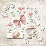 Digital Pattern, Digital Bundle, Floral Pattern, Macaron Pattern, Coffee Cup Pattern, Pink Bow Pattern, Seamless Pattern, Watercolor Pattern thumbnail 7