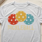 Pickleball Sport-Tek Performance Tee, Retro Distressed Pickleball Graphic, Breathable Open-Play Court Apparel thumbnail 10