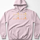 Pickleball Gildan Fleece Hoodie, Pickleball Heartbeat Paddle EKG Pulse Line Graphic, Court Pullover Sweatshirt thumbnail 8