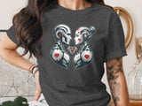 Robot Couple Love T-Shirt, Cute Cyber Romance Graphic Tee, Unisex Adult Sci-Fi Shirt, Valentine's Day Gift Idea thumbnail 2