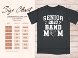 Senior 2027 Band Mom Heart Graphic T-Shirt thumbnail 7