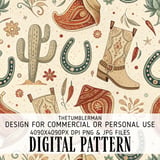 Rustic Wanderer Seamless Digital Pattern Size Bundle Png thumbnail 2
