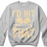 Pickleball Gildan Crewneck Sweatshirt, I'd Hit That, Court Warm Up thumbnail 7