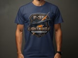 F-35 Lightning II T-Shirt, Fighter Jet Military Crest Graphic Tee, Tactical Aviation Pilot Gift, Air Force Joint Strike Fighter Shirt thumbnail 4