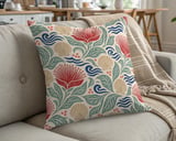 Seaside Bloom Block Print Pillow Case thumbnail 5