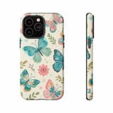 Floral iPhone Case: Butterfly Pattern, Colorful Design, Protective Phone Cover thumbnail 2