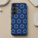 Blue Geometric Floral MagSafe® Phone Case thumbnail 7