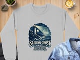 Sailing Ghost Lighthouse Crewneck Sweatshirts Nautical Phantom Ship Night Ocean Wave Graphic Print thumbnail 11