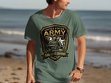 United States Army T-Shirt, Veteran Military Tee, Patriotic Soldier Gift, Army Strong, This We'll Defend Eagle Star Graphic Print Shirt thumbnail 8