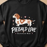 Piebald Love Dachshund Mom Tee thumbnail 5