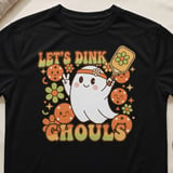 Pickleball Sport-Tek Performance Tee, Let's Dink Ghouls, Spooky Retro Fall Open Play Court Apparel thumbnail 1